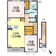 クレストヒルズD棟の間取り画像