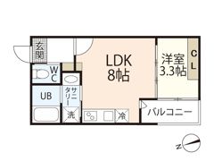レジデンシャル廿日市駅前の間取り画像