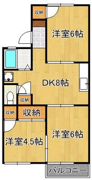 グリーンハイツ花房の間取り画像