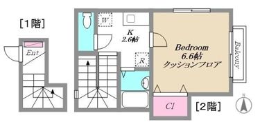 フラッツァプリモⅡの間取り画像