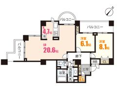 A．CITYタワーズウエストの間取り画像