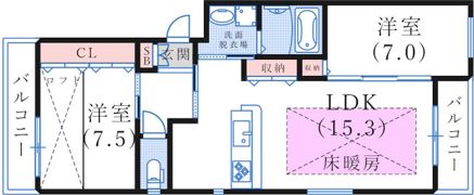ラ・メゾン ルミールの間取り画像