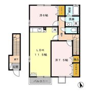 リュエル シャトン Bの間取り画像