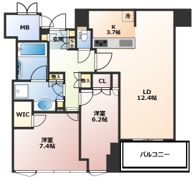 ジオタワー天六の間取り画像