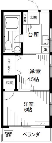 コーポたけうちの間取り画像