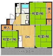 メモリープラザ中間Iの間取り画像