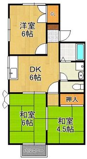 グランドハイツ幸福B棟の間取り画像