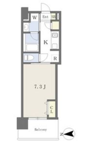 RJRプレシア江坂駅前の間取り画像