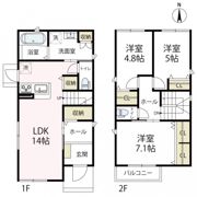 菅生3丁目貸家の間取り画像