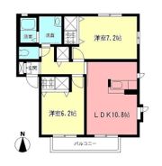 コーポ豊明Bの間取り画像