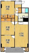 チュリス小倉 813号の間取り画像