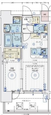 エステムコート難波WEST－SIDEVIIIエクシーナの間取り画像