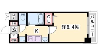 エステムプラザ神戸水木通グランクロスの間取り画像