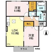 スクエアガーデン Bの間取り画像