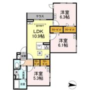 アンソレイエⅡの間取り画像