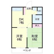 コーポ上浅田 1の間取り画像