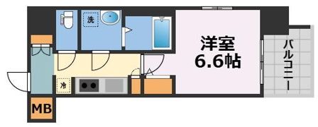 レジュールアッシュ心斎橋ヴィータの間取り画像