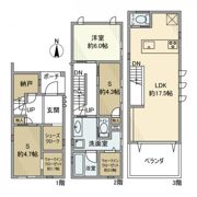 上丸子天神町戸建の間取り画像