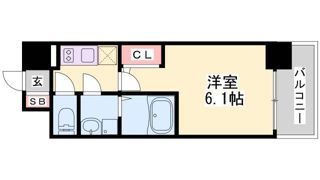 エスリード神戸兵庫駅マリーナスクエアの間取り画像