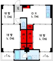 ビレッジハウス伏屋8号棟の間取り画像