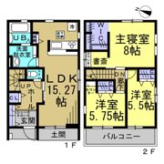 リーブルファイン中大流の間取り画像