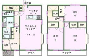 小松原貸家 東棟の間取り画像