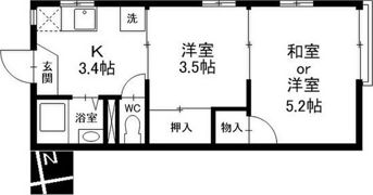 タウニー若竹の間取り画像