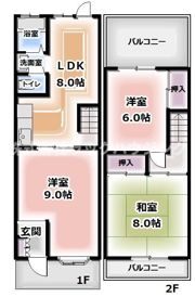 佐太中町6丁目テラスハウスの間取り画像