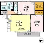 ウィルタイヤン黒田 B棟の間取り画像