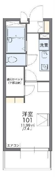 レオパレスヴァンメルベーユの間取り画像