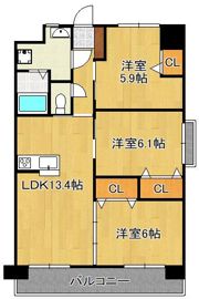 フローラ菜園場の間取り画像