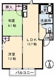 クレール高松の間取り画像