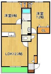 クラヴィエ石坂B棟の間取り画像