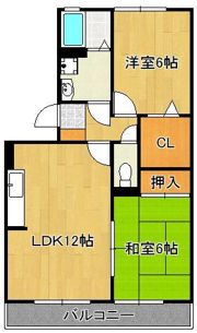 クレール徳力の間取り画像
