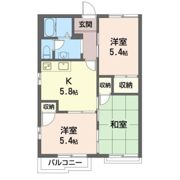 フラワーハイツCの間取り画像