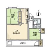 多摩川住宅ト－6号棟の間取り画像