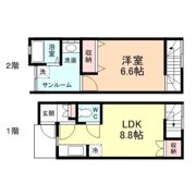 D-BOX常盤台 5-の間取り画像