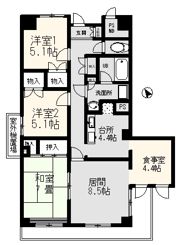 石神井ガーデンフラットの間取り画像