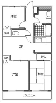 ヴィラエスティナ2番館の間取り画像