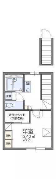レオパレスプレミール鳥の木の間取り画像