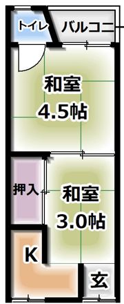 石原町アパートの間取り画像