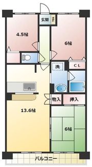 グリシーヌ朝霞の間取り画像