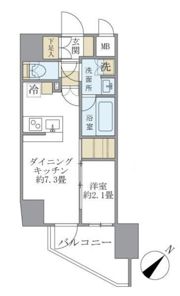 アジールコート町屋の間取り画像