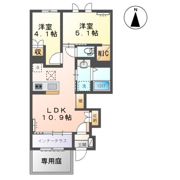 岩倉市東町藤塚Ⅱ期 新築アパートの間取り画像