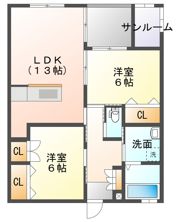 セフィーロきもつきの間取り画像