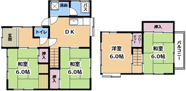 大江貸家の間取り画像