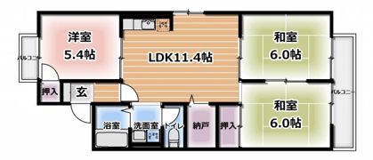 ファミール・フォレスト A棟の間取り画像