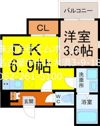 ハーモニーテラス長栄Ⅲ (4棟並び 手前2棟西側)の間取り画像
