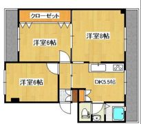 井堀南団地3棟 203号室の間取り画像