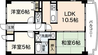 ロイヤルハイツシモダの間取り画像